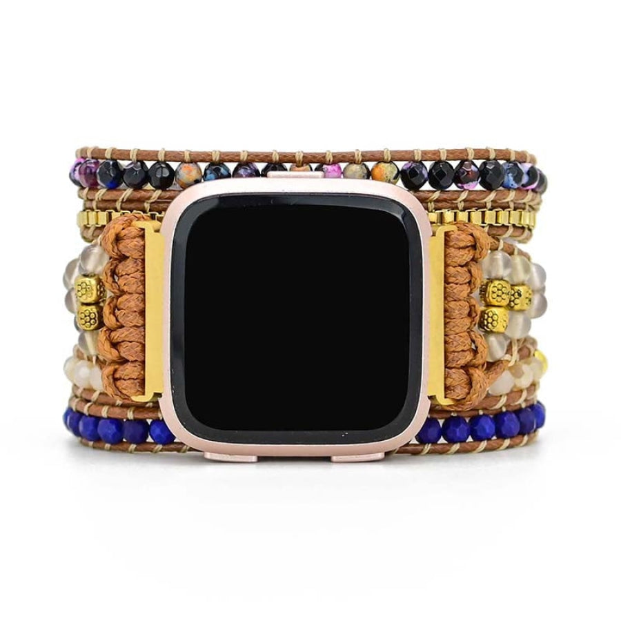 Vibrant Blue Beaded Fitbit Watch Band - Free Spirit Shop
