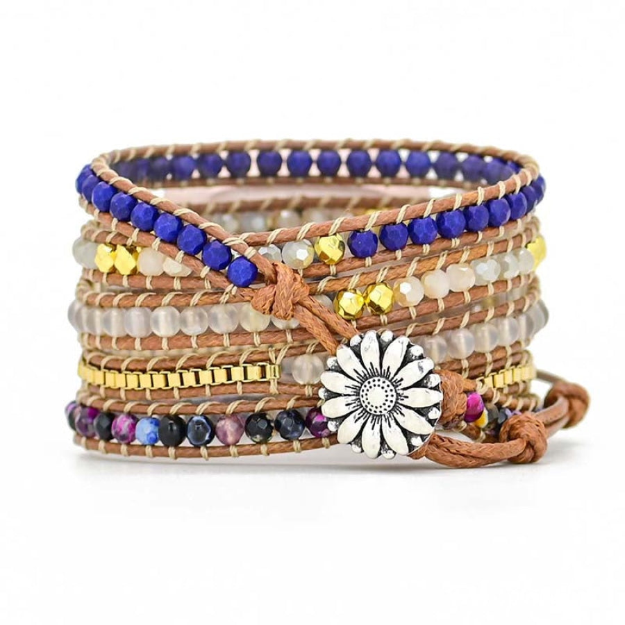 Vibrant Blue Beaded Fitbit Watch Band - Free Spirit Shop