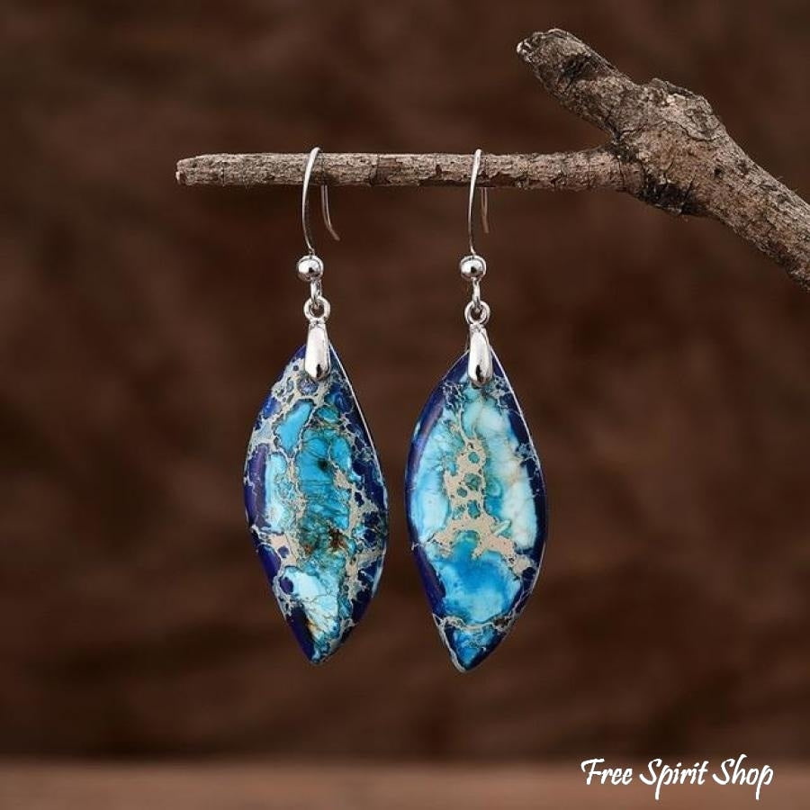 Imperial Jasper Teardrop Earrings - Free Spirit Shop
