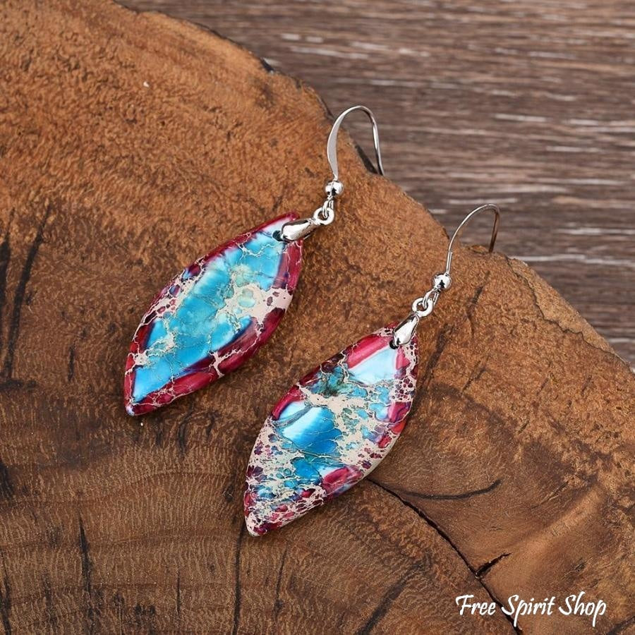 Imperial Jasper Teardrop Earrings - Free Spirit Shop