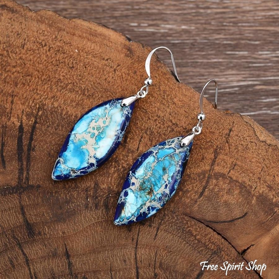 Imperial Jasper Teardrop Earrings - Free Spirit Shop