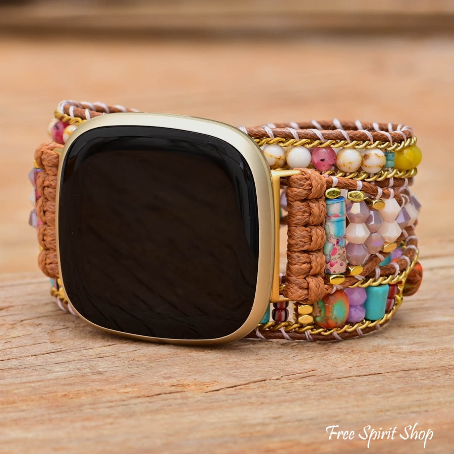 Beaded fitbit versa band cheap
