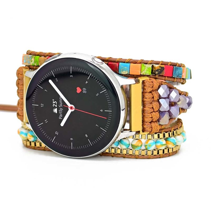 Multicolor Stone Bead Samsung Watch Band - Free Spirit Shop