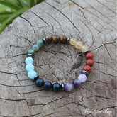 Natural 7 Chakra Stone Bead Bracelet - Free Spirit Shop
