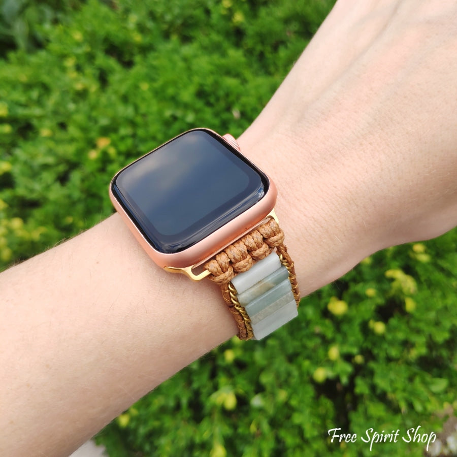 Natural Amazonite Apple Watch Band - Free Spirit Shop