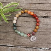 Natural Base Sacral Solar & Heart Chakra Bead Bracelet - Free Spirit Shop