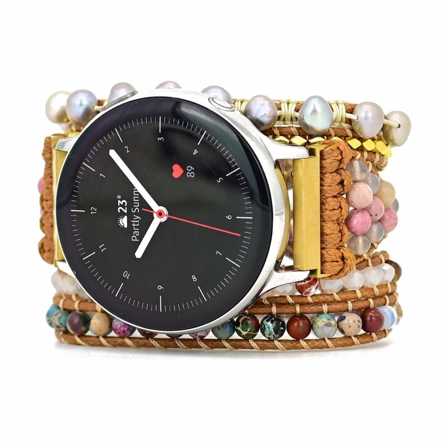 Natural Freshwater Pearl Bead Samsung Watch Band - Free Spirit Shop