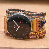 Natural Hematite Heart & Jasper Samsung Watch Band - Free Spirit Shop