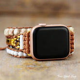 Natural Howlite & Picture Jasper Apple Watch Band - Free Spirit Shop