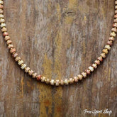Natural Jasper & Labradorite Stone Bead Choker Necklace - Free Spirit Shop