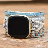 Natural King Jasper & Blue Beads Fitbit Watch Band - Free Spirit Shop