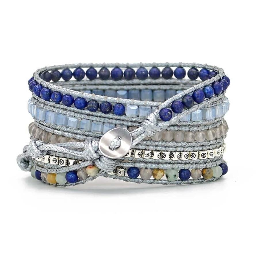 Natural Lapis Lazuli Beaded Apple Watch Band - Free Spirit Shop