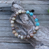 Natural Onyx Apatite & Amethyst Bead Bracelet - Free Spirit Shop
