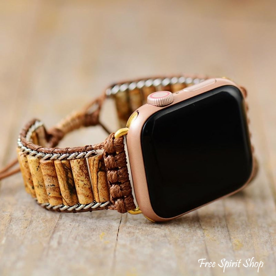 Natural Picture Jasper Apple Watch Band - Free Spirit Shop