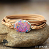 Natural Purple Jasper Rope Wrap Bracelet - Free Spirit Shop