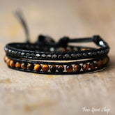 Natural Tiger Eye Wrap Bracelet - Free Spirit Shop
