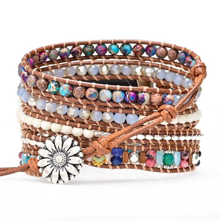 Purple Jasper & Mixed Bead Fitbit Watch Band - Free Spirit Shop