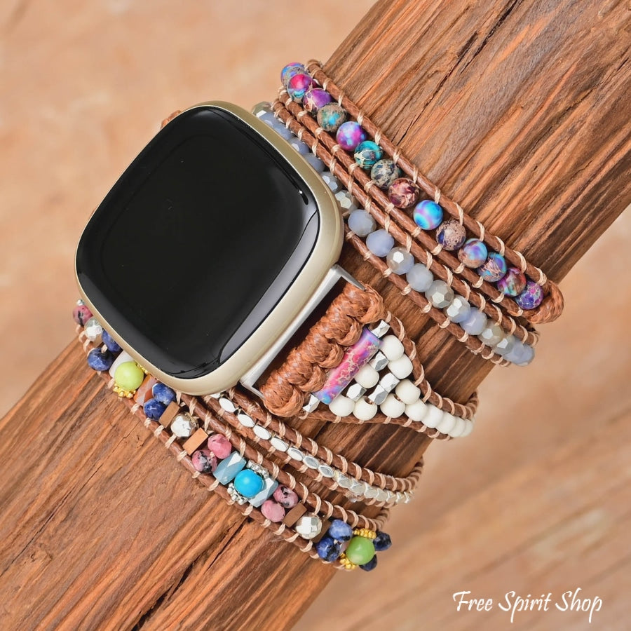Purple Jasper & Mixed Bead Fitbit Watch Band - Free Spirit Shop