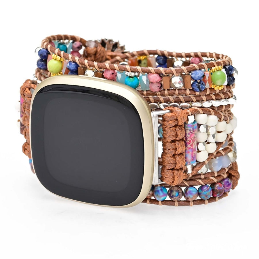 Purple Jasper & Mixed Bead Fitbit Watch Band - Free Spirit Shop