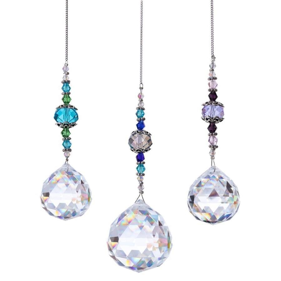 Set of 3 Crystal Ball Suncatchers - Free Spirit Shop