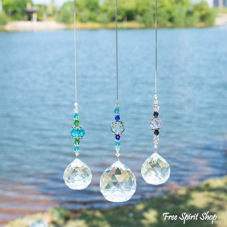 Set of 3 Crystal Ball Suncatchers - Free Spirit Shop