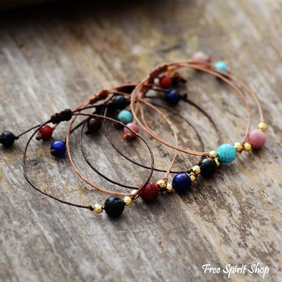 Single Gemstone Bead Friendship Bracelets