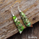 Vibrant Green Jasper Earrings - Free Spirit Shop