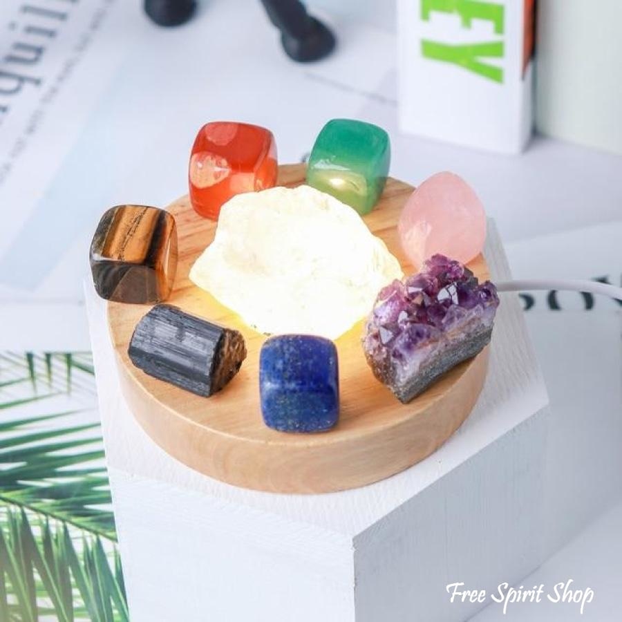 7 Chakra Balancing Crystal Lamp - Free Spirit Shop