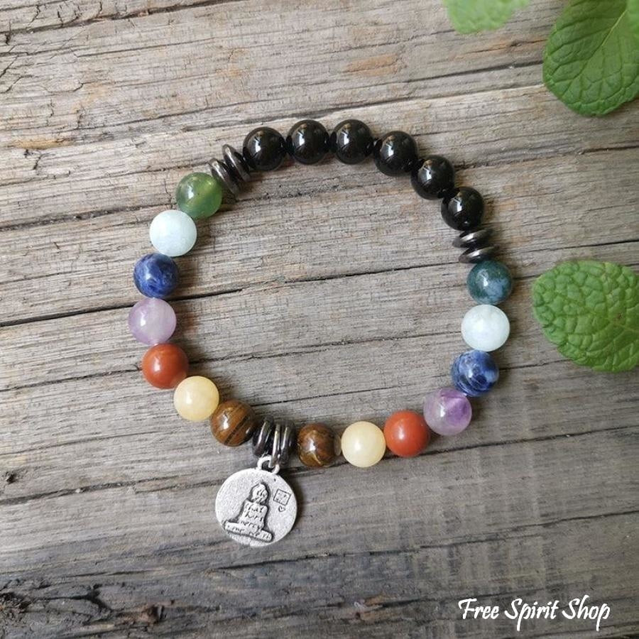 7 Chakra Natural Healing Stone Bead Bracelet - Free Spirit Shop