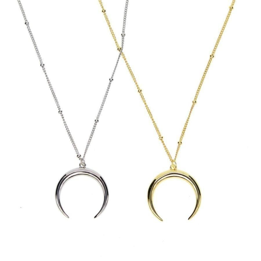 925 Sterling Silver Crescent Moon Necklace - Free Spirit Shop