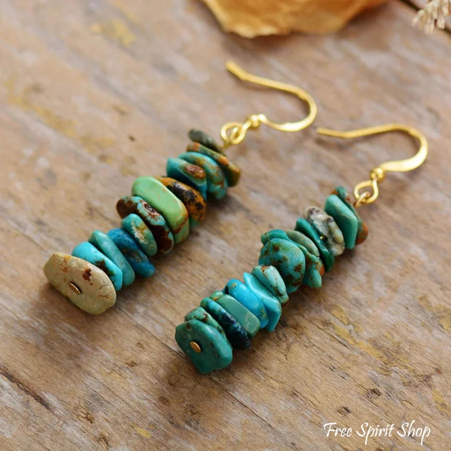 Natural Turquoise Gemstone Earrings