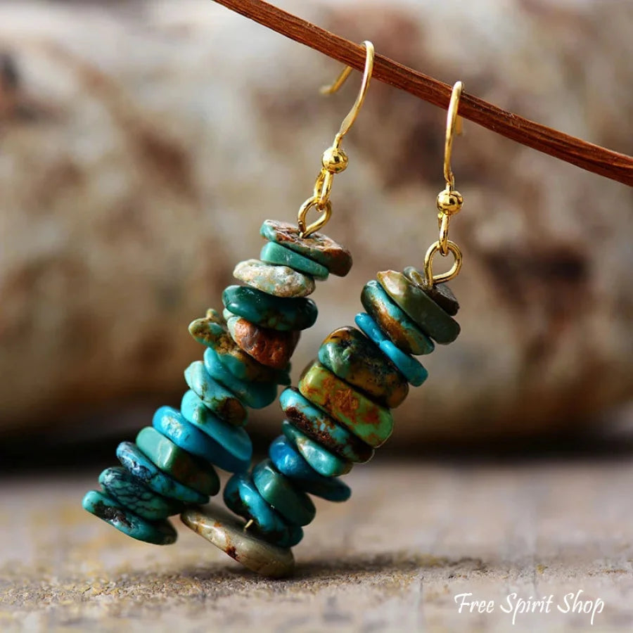 Natural Turquoise Gemstone Earrings