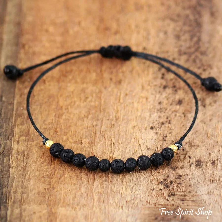 Natural Lava Stone Boho Bracelet