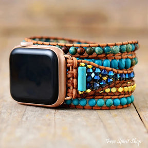 Blue Jasper & Turquoise Apple Watch Band