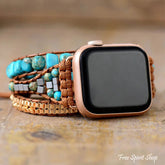 Natural Turquoise Howlite Apple Watch Band