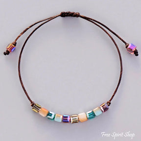Handmade Boho Semi-Precious Crystal Bracelet - 6 Colours