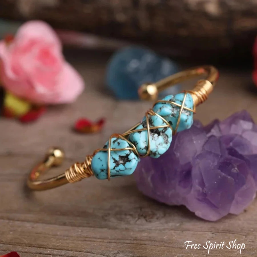 Natural Turquoise Cuff Bracelet