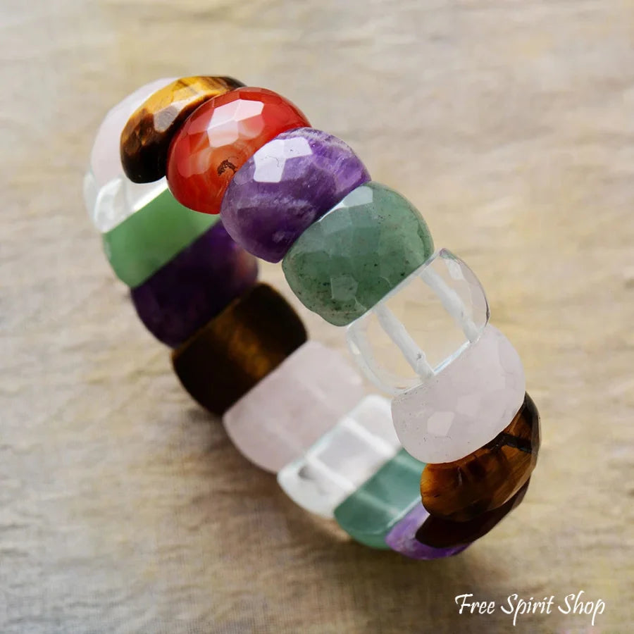 Natural Chakra Stone Bead Bracelet