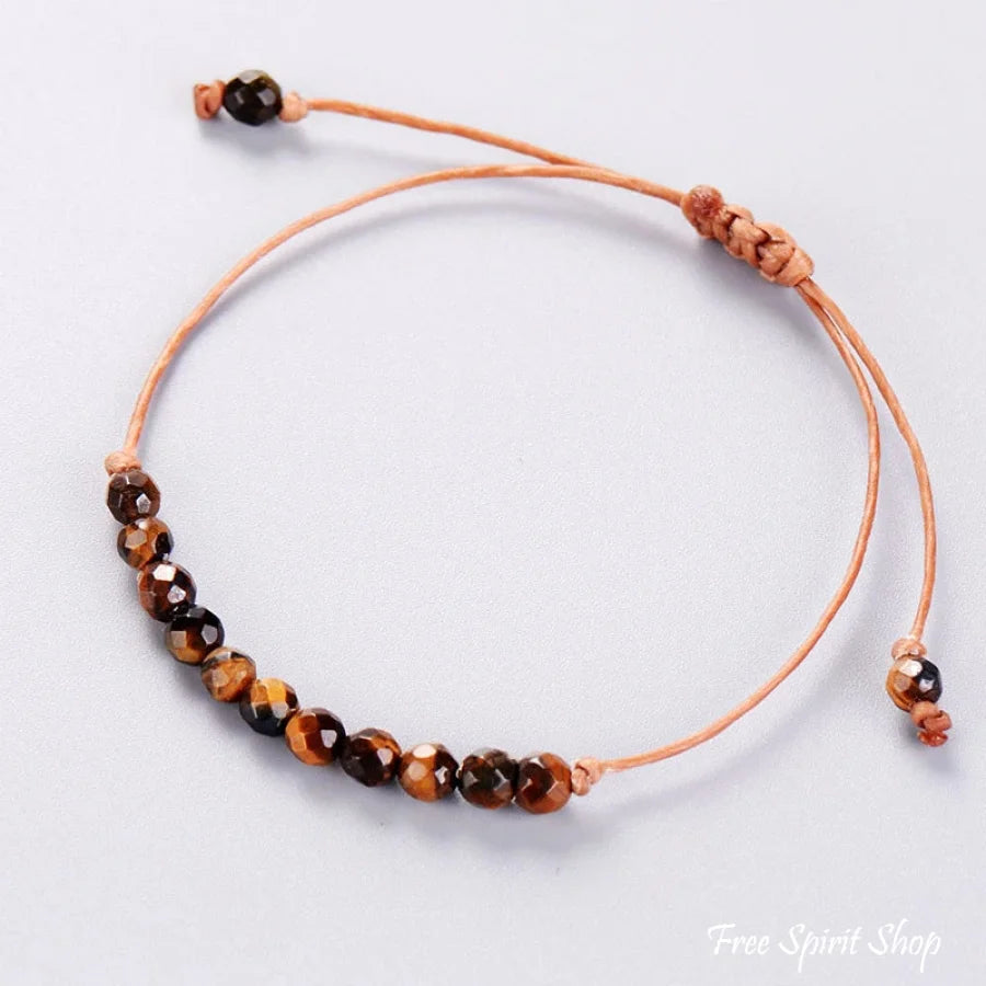 Natural Tiger Eye "Protection" Friendship Bracelet