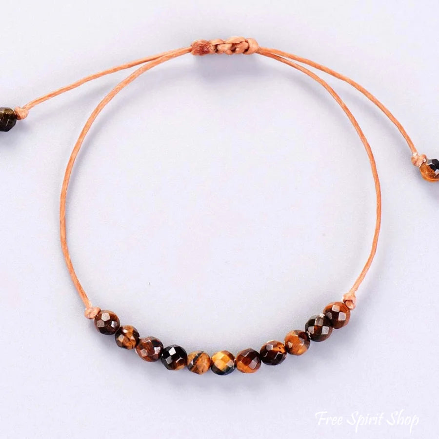 Natural Tiger Eye "Protection" Friendship Bracelet