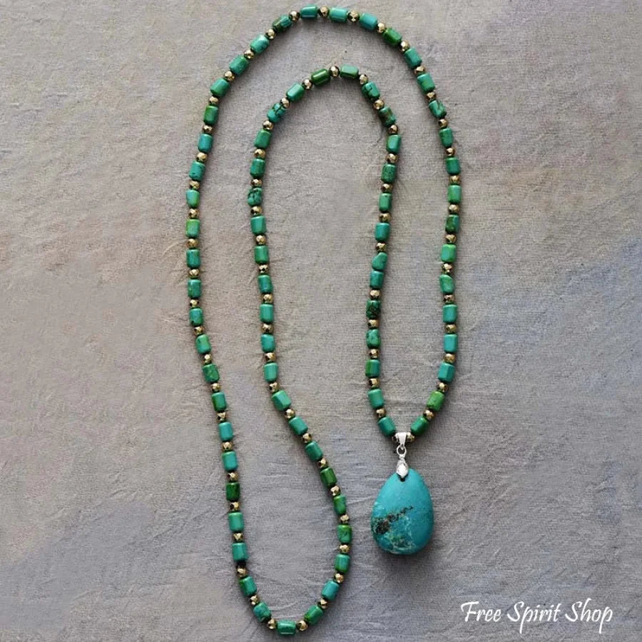 Handmade Green Turquoise Necklace