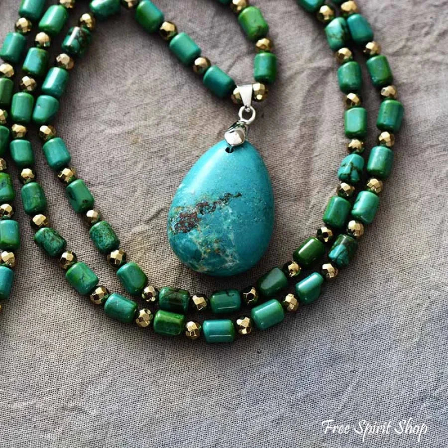 Handmade Green Turquoise Necklace