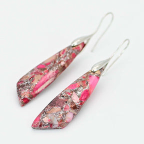 Pink Regalite Stone Earrings