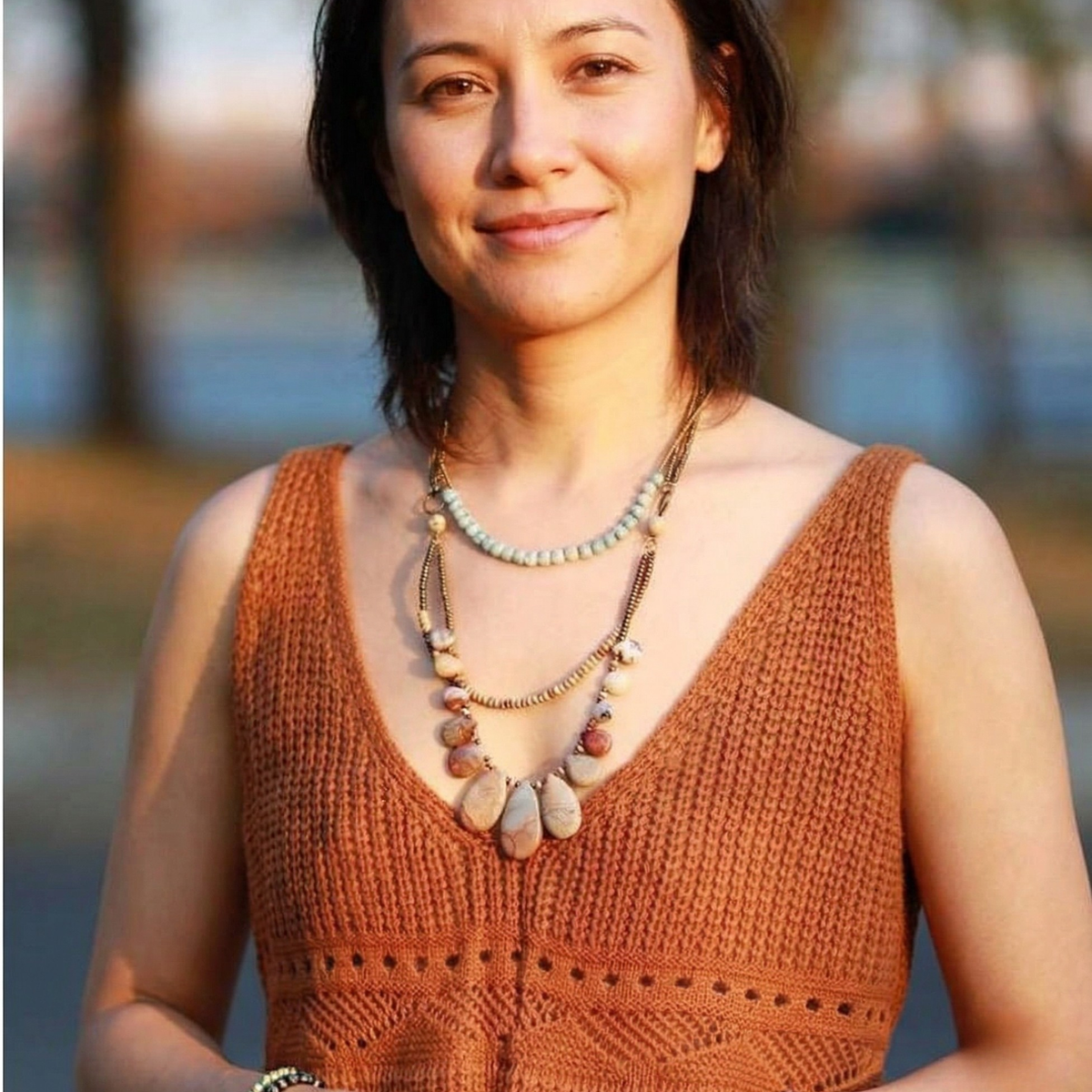 Handmade Natural King & Picture Jasper Multi-Layer Necklace