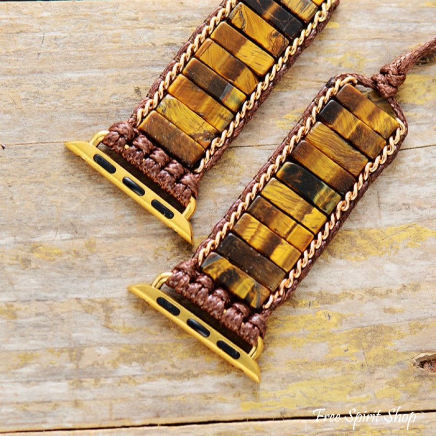 Natural Tiger Eye Apple Watch Band