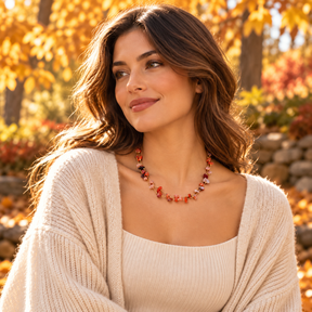 Natural Carnelian Gemstone Necklace