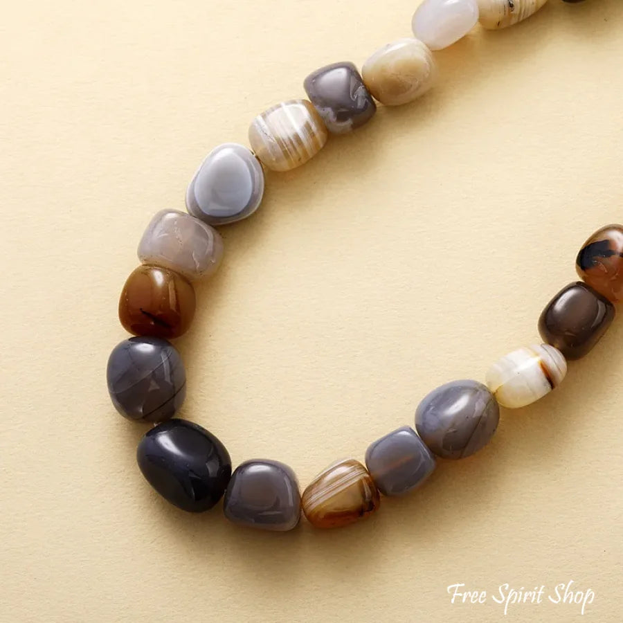 Natural Chunky Botswana Agate Gemstone Necklace Jewelry > Bead