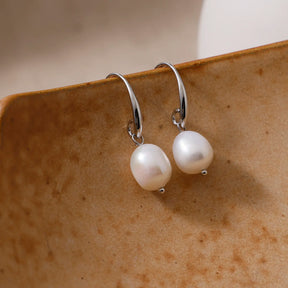 Natural Freshwater Pearl Drop Earrings