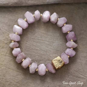 Natural Irregular Lapis Lazuli Bead Bracelet - Lapis
