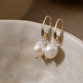 Natural Freshwater Pearl Drop Earrings